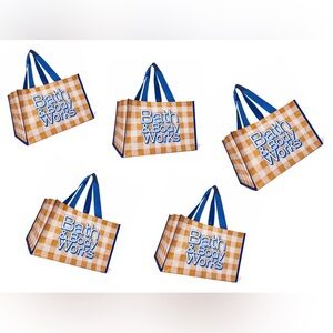 NWT!! (5) Bath & Body Works Candle Shopper Reusable Shopping Bag